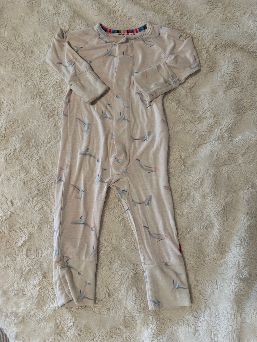 Magnetic Me Light Pink Dolphin Print Magnetic Footie